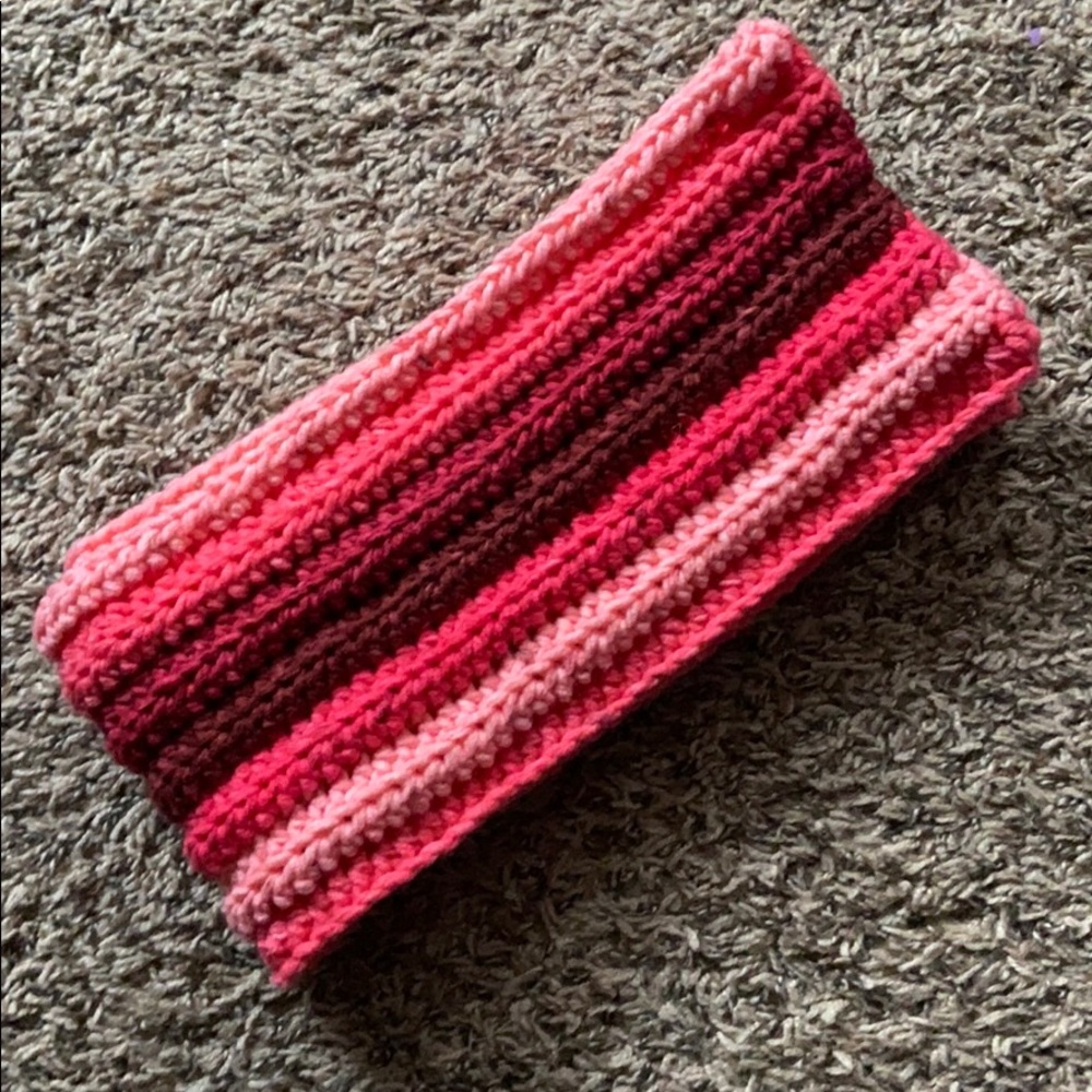 Hand crocheted infinity scarf